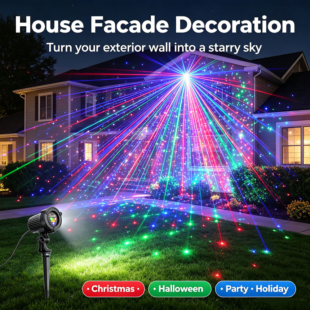 Wall Decor Lighting Tree - Christmas New Year RGB Laser Projector