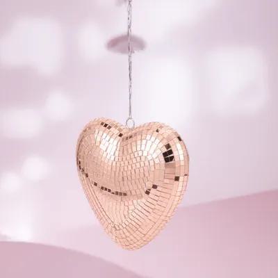 Disco Ball Mirror - Hanging Heart Disco Ball Mirror Surface