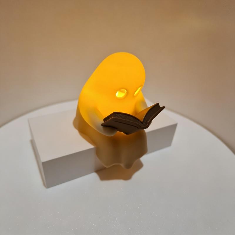 Lighting Decor For Diwali - Cute Ghost Reading Book Lamp Halloween