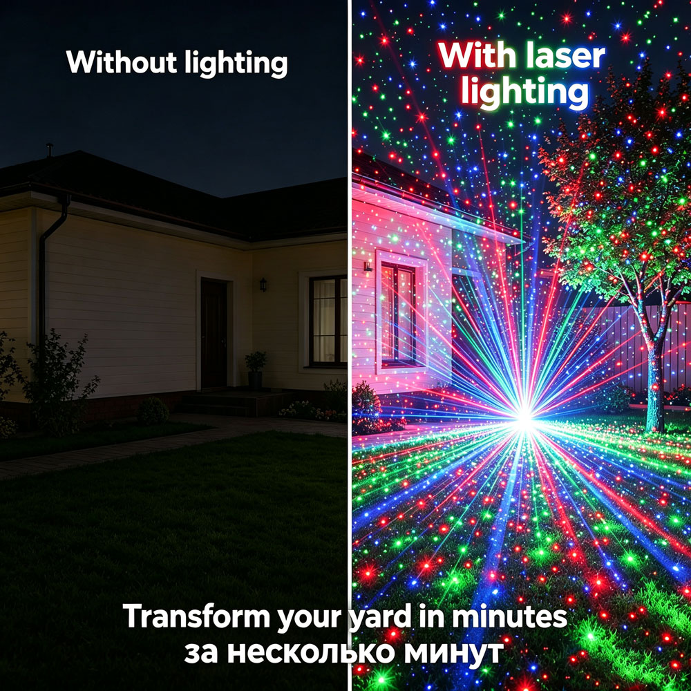 Christmas New Year RGB Laser P - Wall Decor Lighting Tree recension och pris