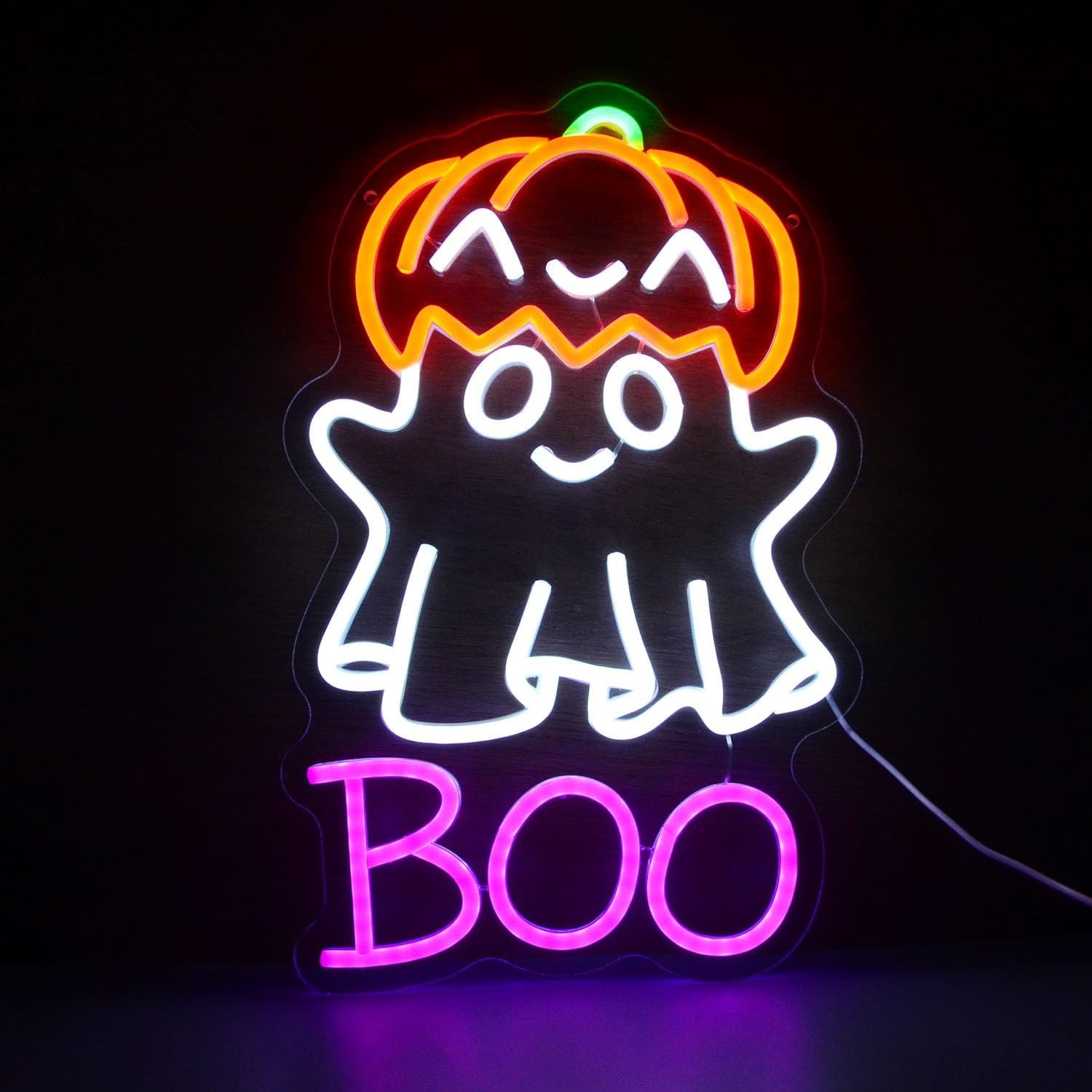 Cute Ghost Pumpkin Hat BOO LED - Home Decor Lighting Tricks recension och pris
