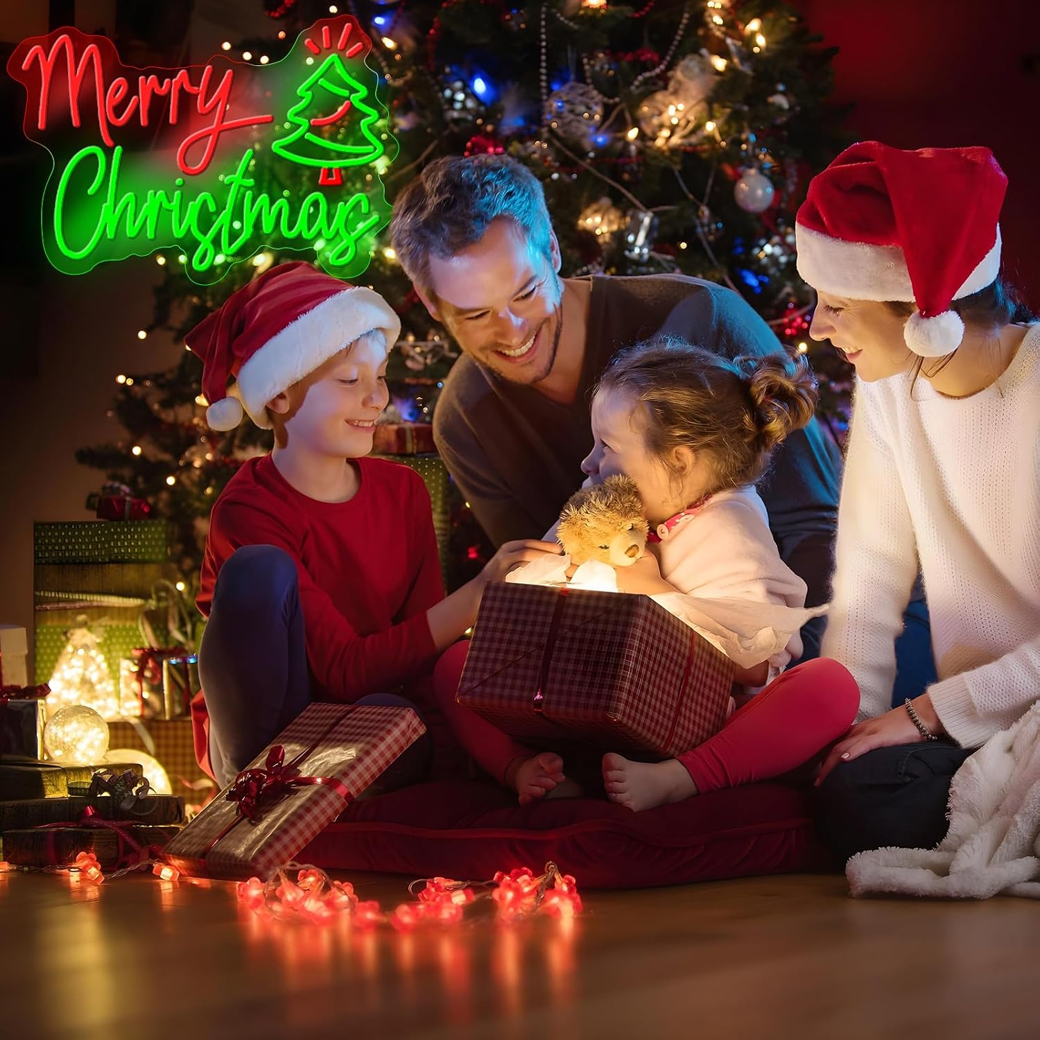 LED Neon Sign Merry Christmas  - Wall Decor Lighting Tree recension och pris