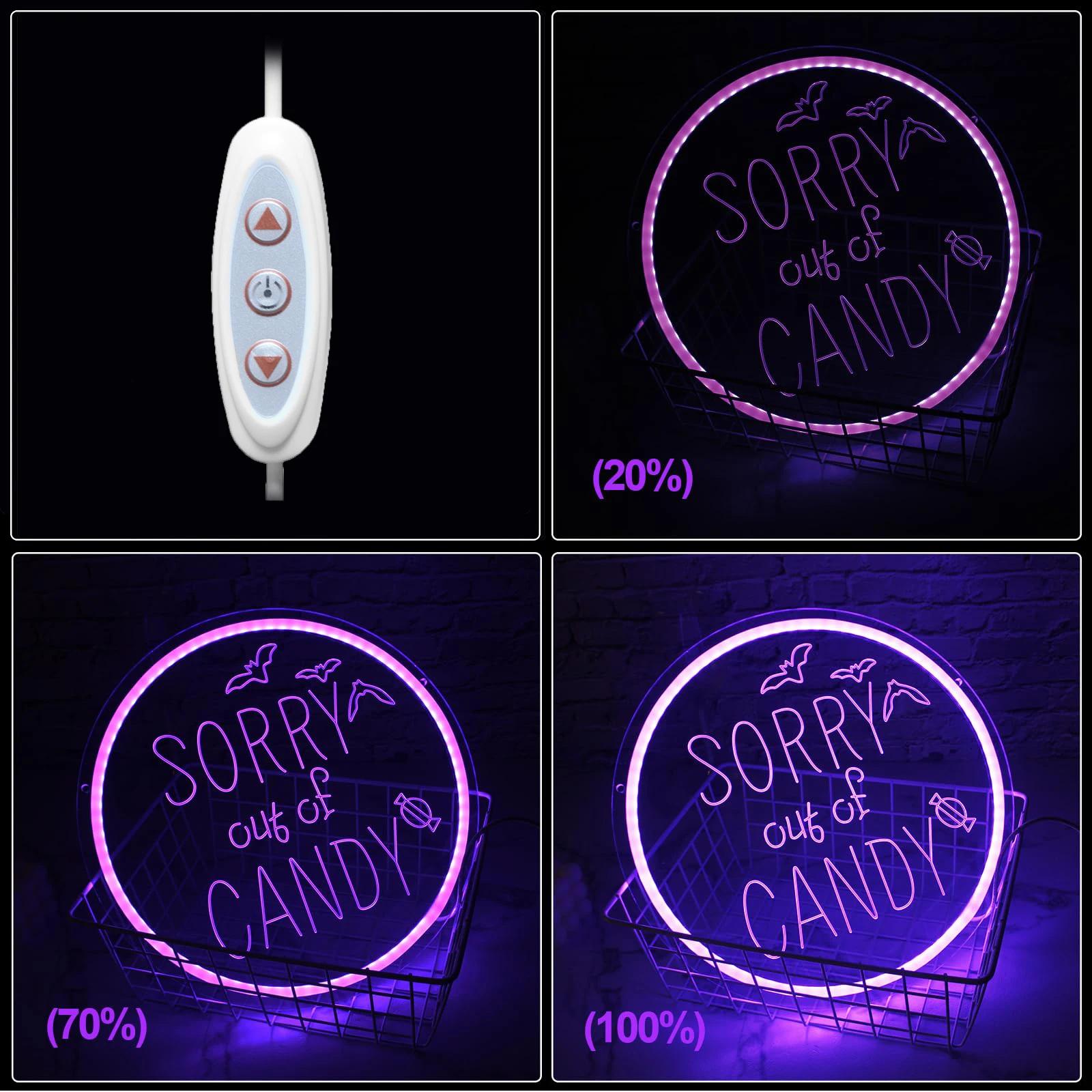 Sorry Out of Candy LED Neon Si - Home Decor Lighting Tricks recension och pris