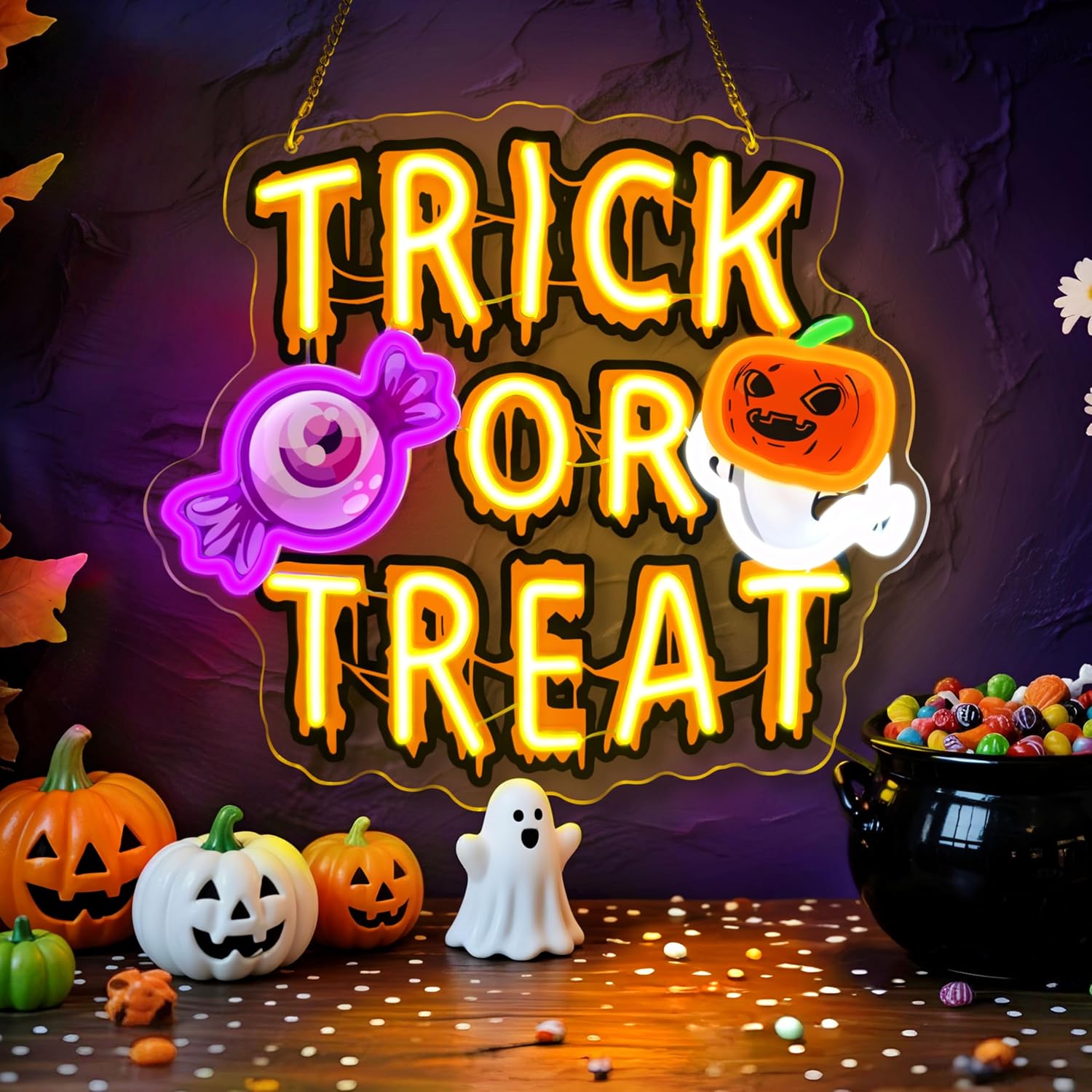 Trick Or Treat LED Neon Sign U - Home Decor Lighting Tricks recension och pris