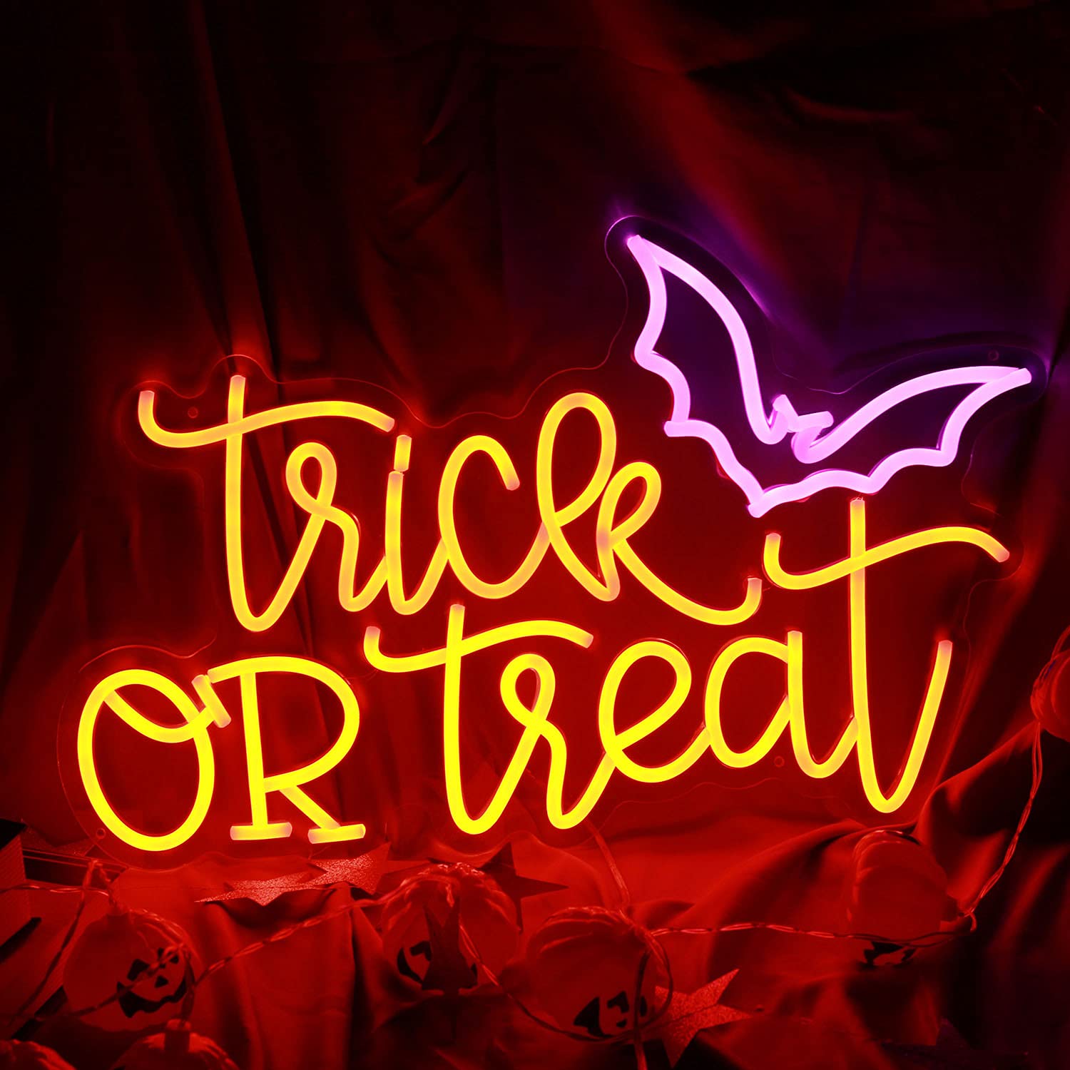 Trick or Treat Neon Sign Light - Home Decor Lighting Tricks recension och pris