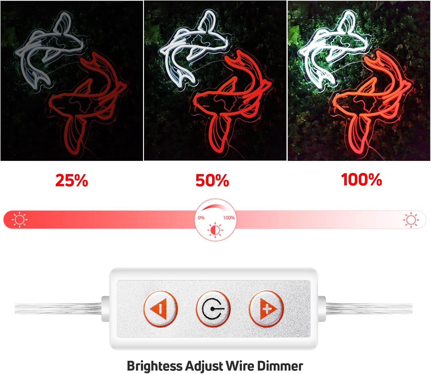 Koi Fish Neon Sign USB LED Neo - Restaurant Lighting Decoration recension och pris