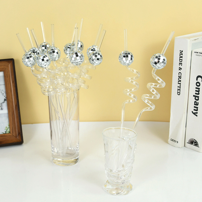 6pcs Mirror Disco Ball Straws  - Disco Ball Mirror recension och pris