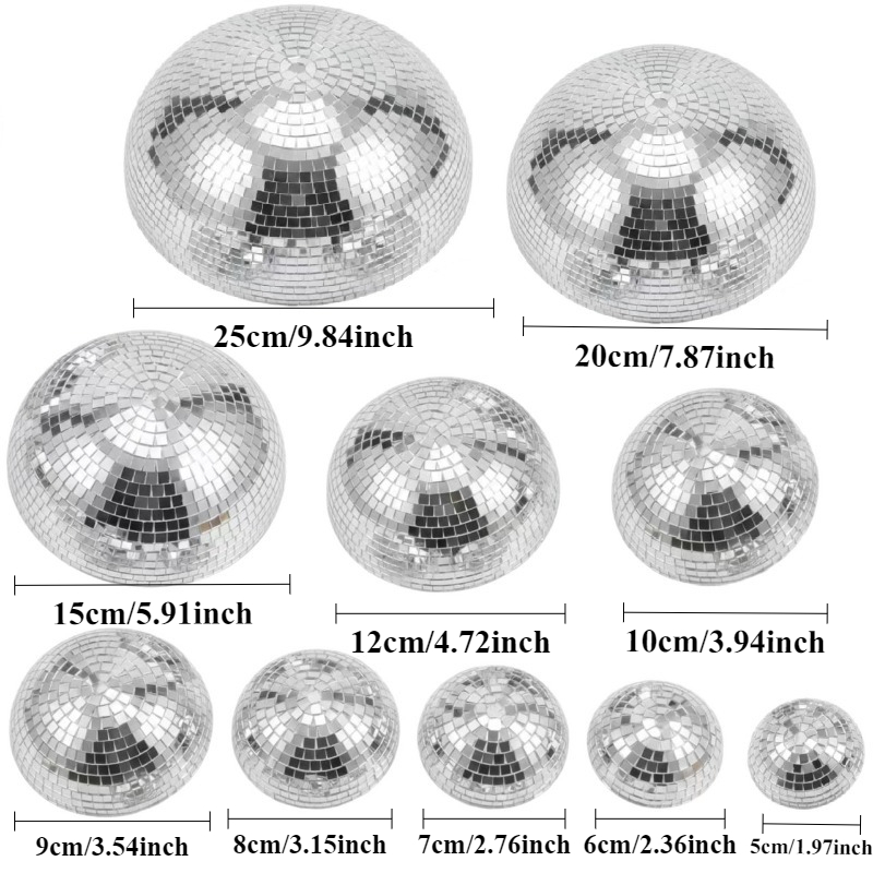Mirrored Glass Half Sphere Dis - Disco Ball Mirror recension och pris