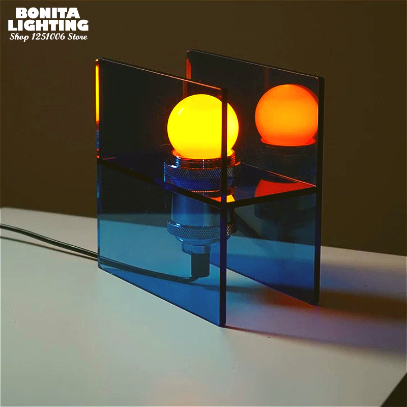Geometric Acrylic Table Lamp M - Lighting Decor Sunrise recension och pris
