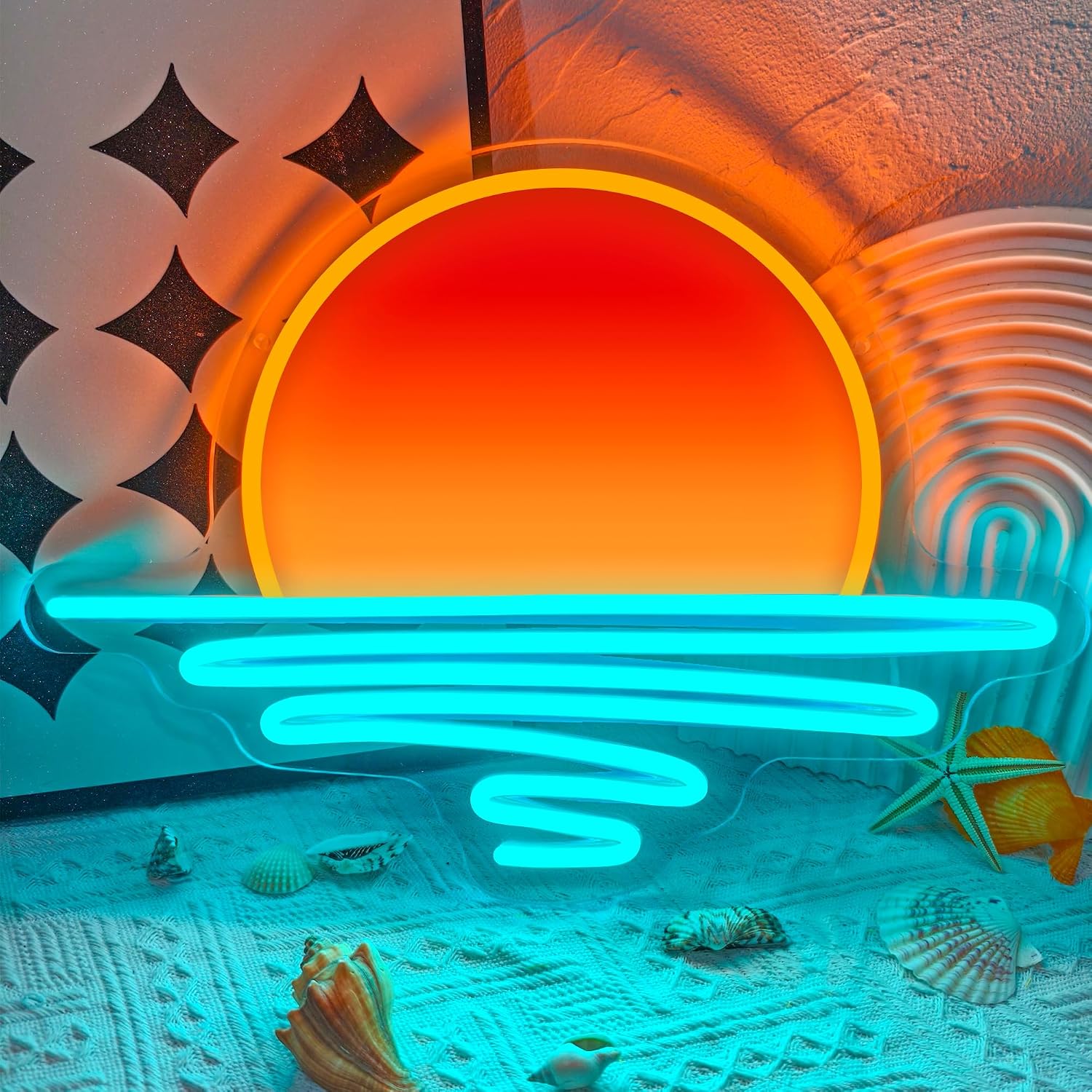Sunrise Sunset Neon Sign USB P - Lighting Decor Sunrise recension och pris