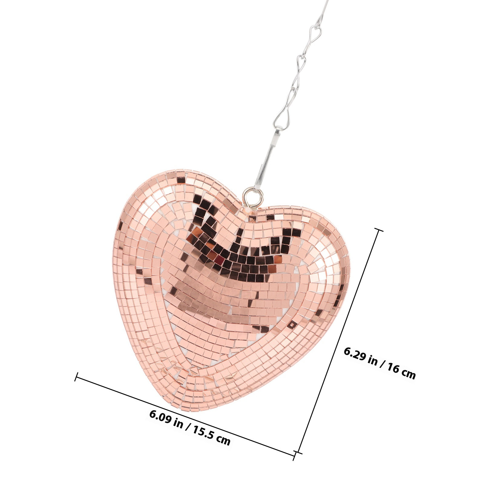 Hanging Heart Disco Ball Mirro - Disco Ball Mirror recension och pris