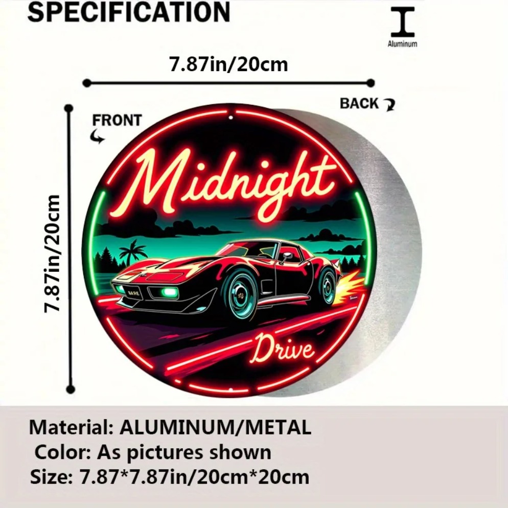 Vintage Neon Car Sign Midnight - Lighting Decor Ideas recension och pris