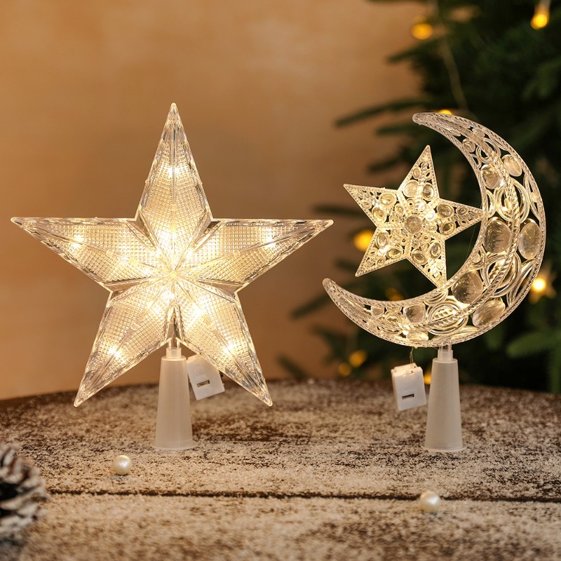 1Pcs Christmas Treetop Warm Wh - Lighting Decor For Diwali recension och pris