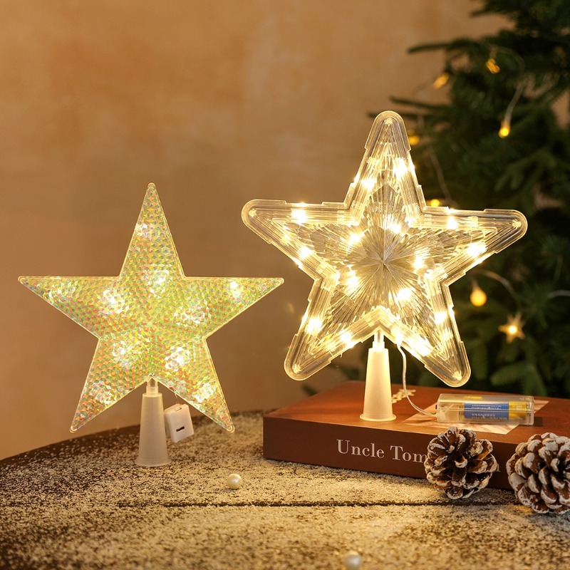 1Pcs Christmas Treetop Warm Wh - Lighting Decor For Diwali recension och pris