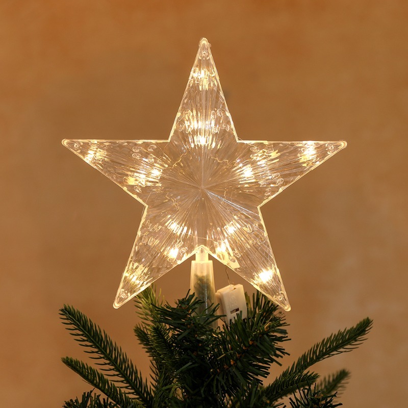 1Pcs Christmas Treetop Warm Wh - Lighting Decor For Diwali recension och pris