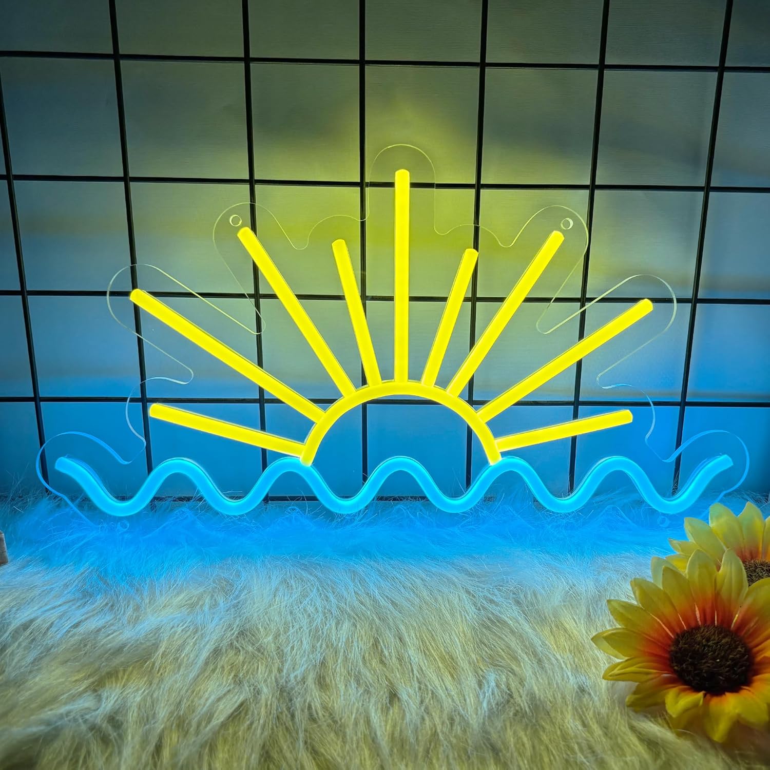 Sunrise Ocean Wave Neon Sign U - Lighting Decor Sunrise recension och pris