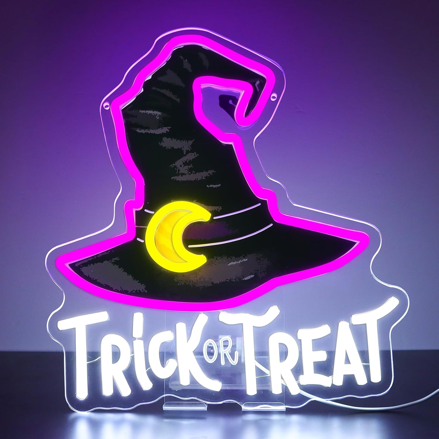 Trick Or Treat Witch Hat Neon  - Home Decor Lighting Tricks recension och pris