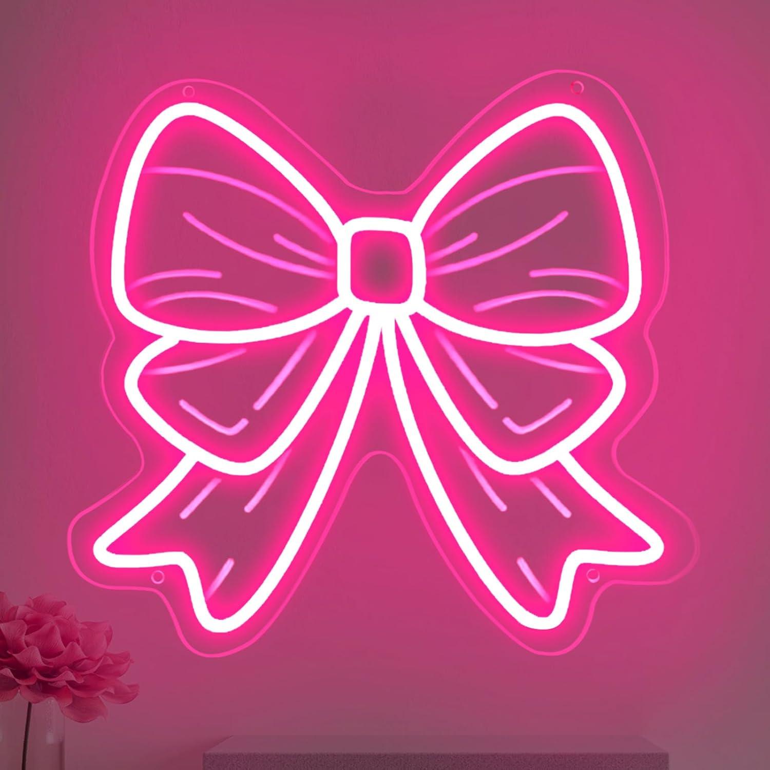 Bow Neon Signs USB Dimmable LE - Elegant Decor & Lighting Llc recension och pris