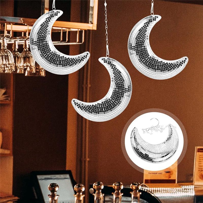 A74E-Disco Ball Moon Shape Han - Disco Ball Mirror recension och pris