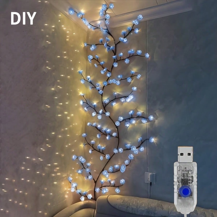 1pc 72 LEDS Blue Cherry Blosso - Wall Decor Lighting Tree recension och pris