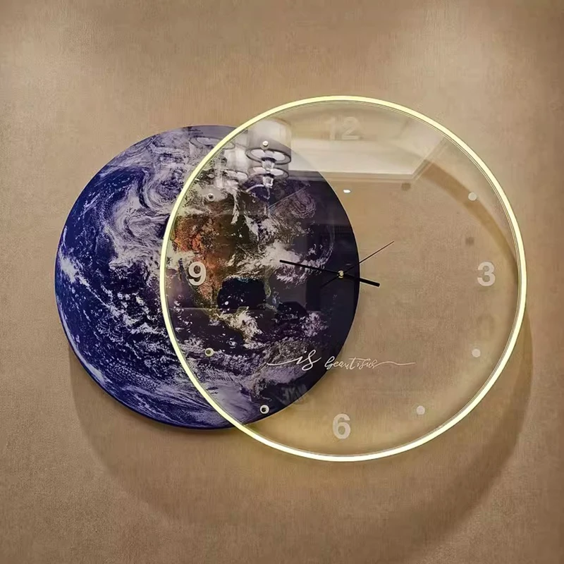 Large 3D Wall Clocks Silent Mo - Lighting Decor Sunrise recension och pris