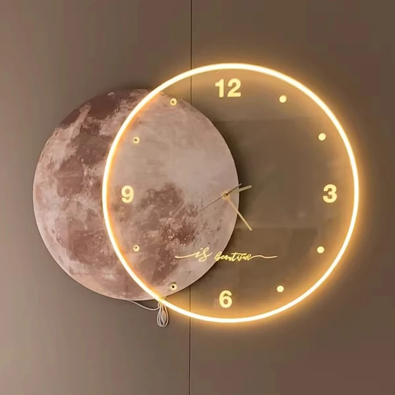 Large 3D Wall Clocks Silent Mo - Lighting Decor Sunrise recension och pris