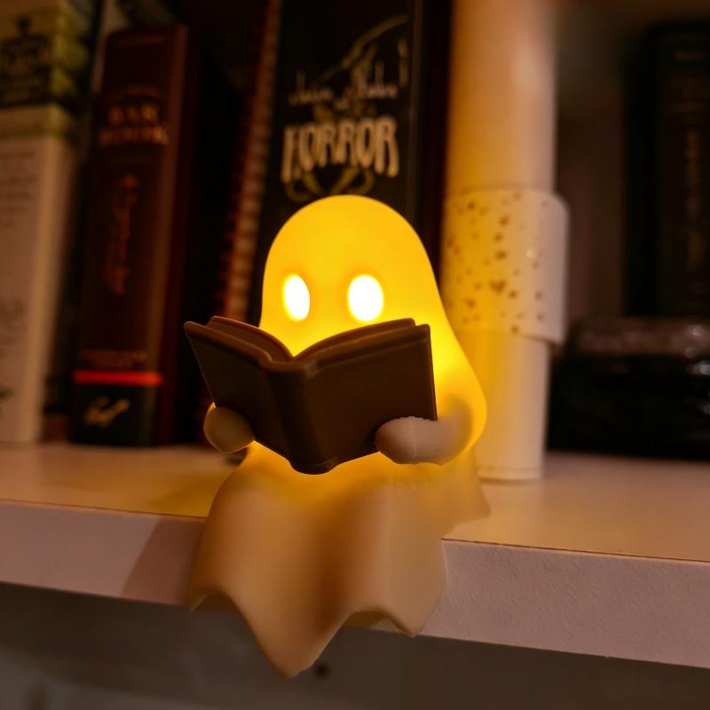 Cute Ghost Reading Book Lamp H - Lighting Decor For Diwali recension och pris