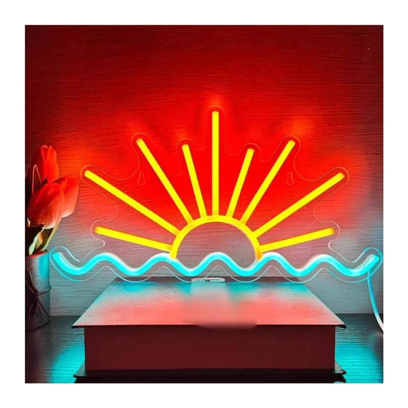 Sunrise Sunset Neon Sign Beach - Lighting Decor Sunrise recension och pris