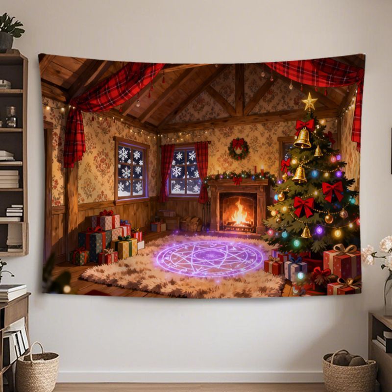 VIKAMA Wall Tapestry Christmas - Wall Decor Lighting Tree recension och pris