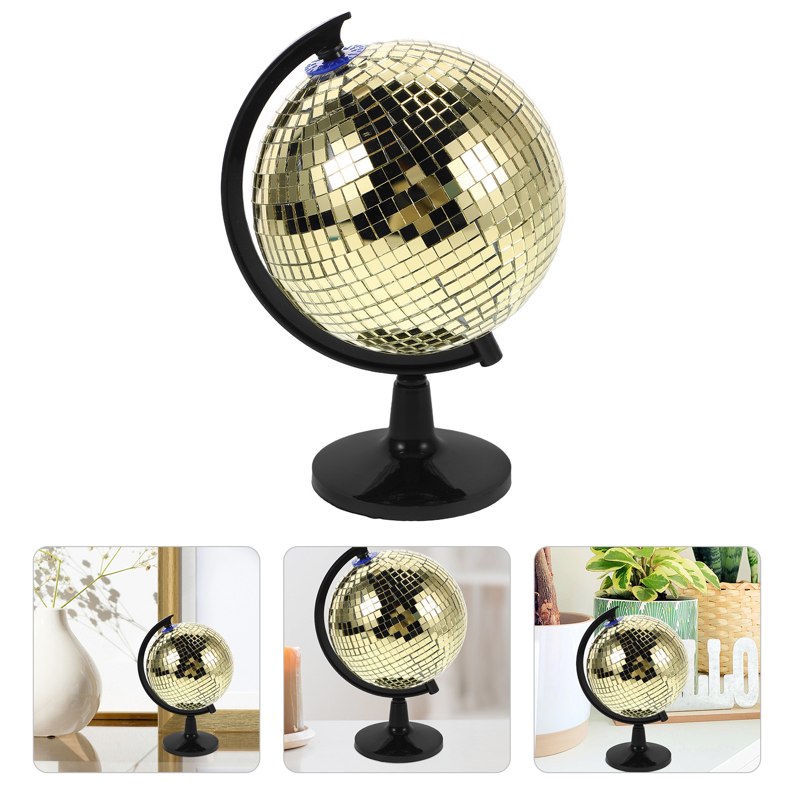 Golden Rotating Disco Globe Re - Disco Ball Mirror recension och pris