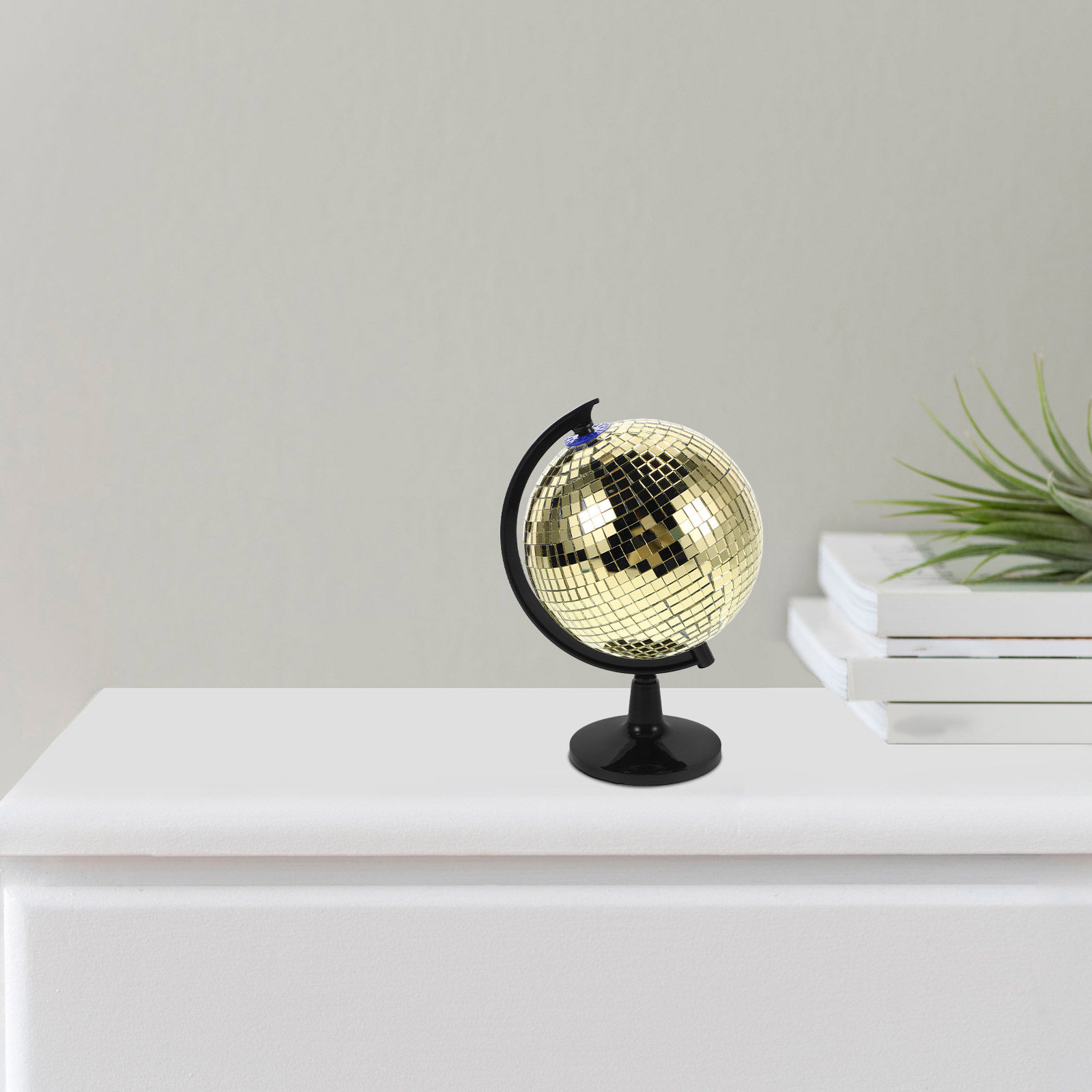 Golden Rotating Disco Globe Re - Disco Ball Mirror recension och pris