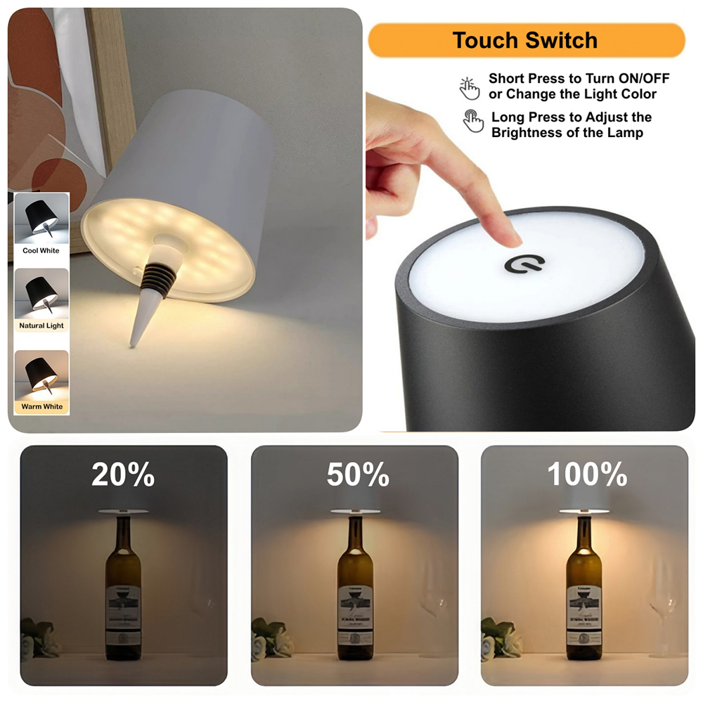 Wireless LED Wine Bottle Lamp  - Colour Changing Bulb recension och pris